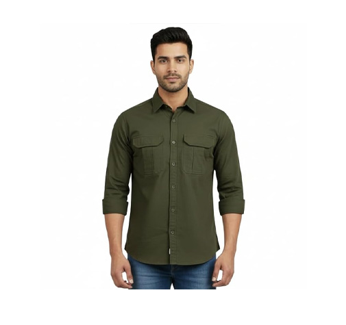 VANRAKSHAK Men's Breathable Hiking Half-Sleeve Shirt (Forest Green) (in, Alpha, 2XL, Regular)