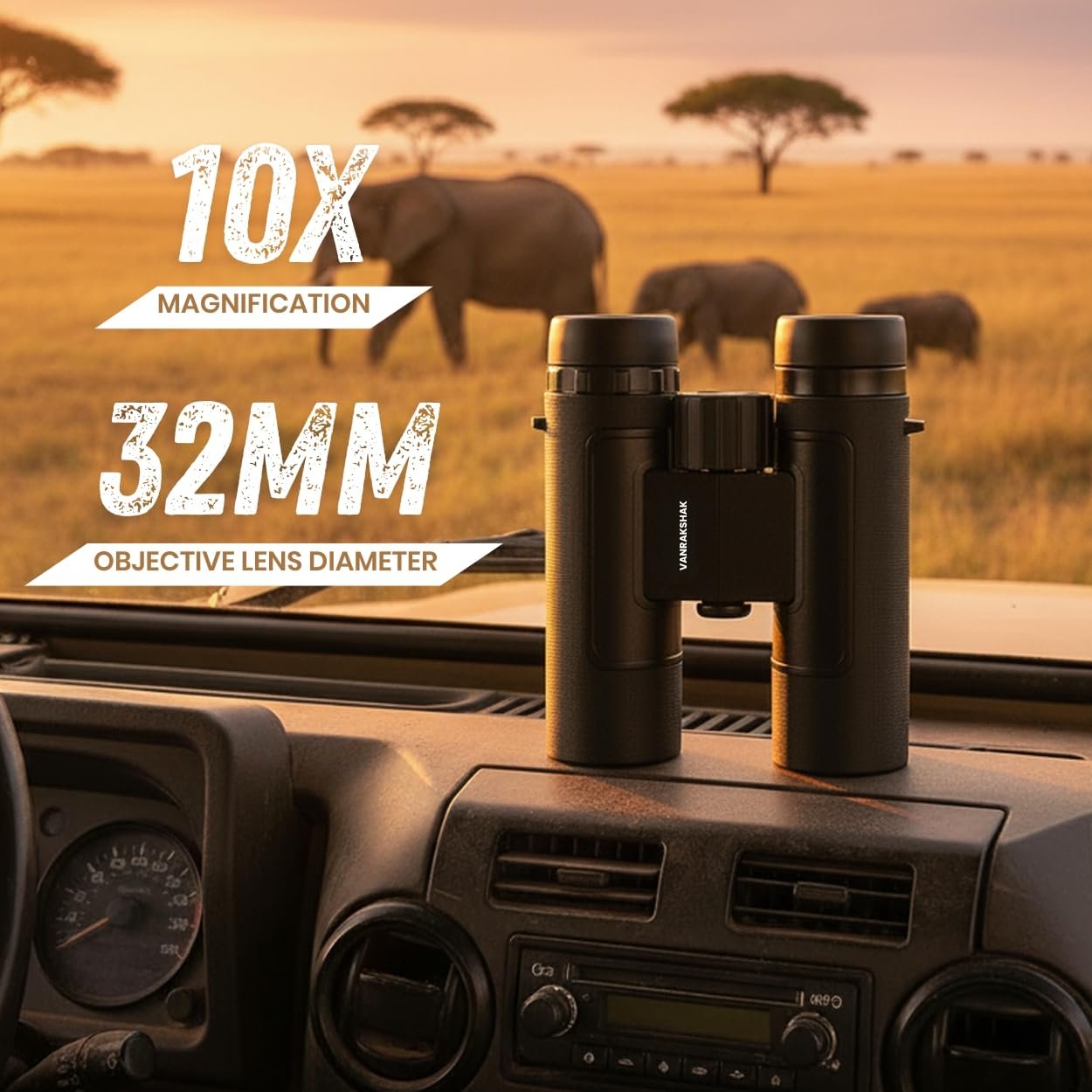 Vanrakshak Drishti 10X42 Professional Binoculars, High Power Long Range Binoculars, Waterproof & Fogproof, for Bird Watching, Wildlife & Safari (Drishti 10X42) - Image 4