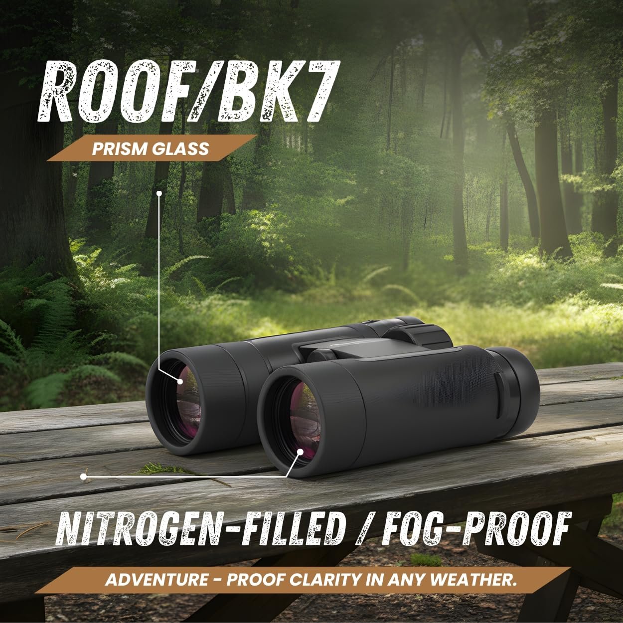 Vanrakshak Drishti 8X32 Professional Binoculars, High Power Long Range Binoculars, Waterproof & Fogproof, for Bird Watching, Wildlife & Safari (Drishti 8X32) - Image 3