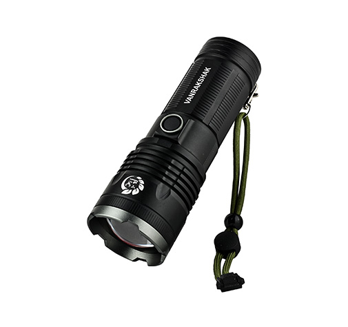 VANRAKSHAK LED Search Light | 3000 Lumen, 25W, 1000m Beam | Rechargeable Type-C, IP60 Waterproof Zoom Flashlight | Power Bank (FL-P18)