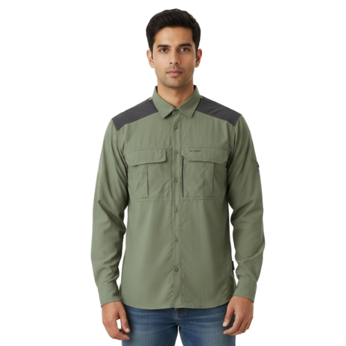 Breathable Shirt Dual Tone – Light Grey | Stylish & Comfortable Men’s Shirt