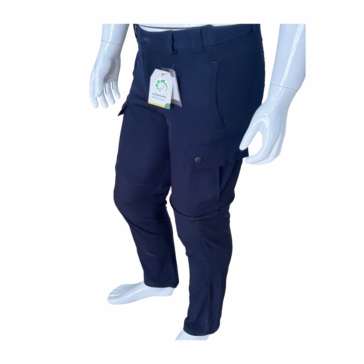 Dark Blue Convertible Pants for Men – Lightweight, Quick-Dry Outdoor Pants - Image 2