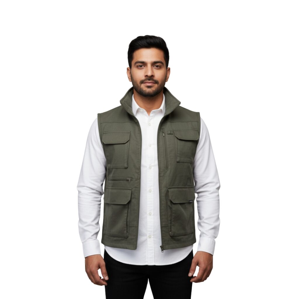 Breathable Hiking Half Sleeve Jacket - Dark Green