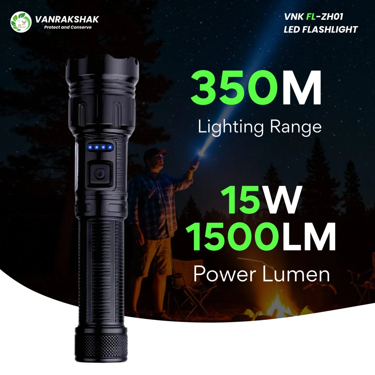 VNK FL-ZH01 | LED FLASHLIGHT - Image 2